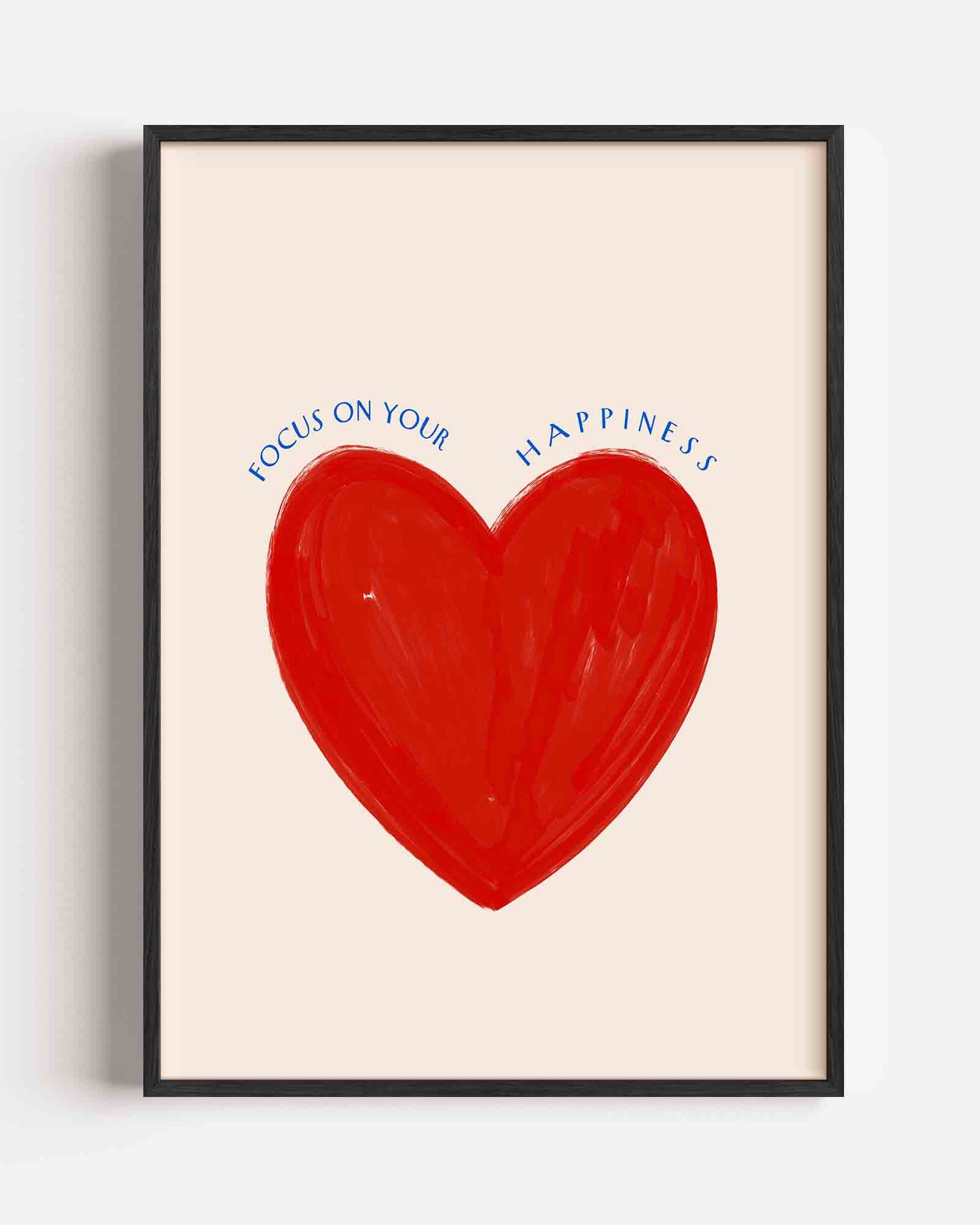 Rood hart Poster
