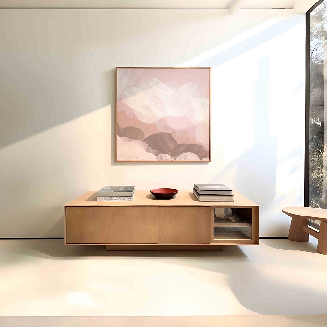 Abstracte penseelstreken Poster
