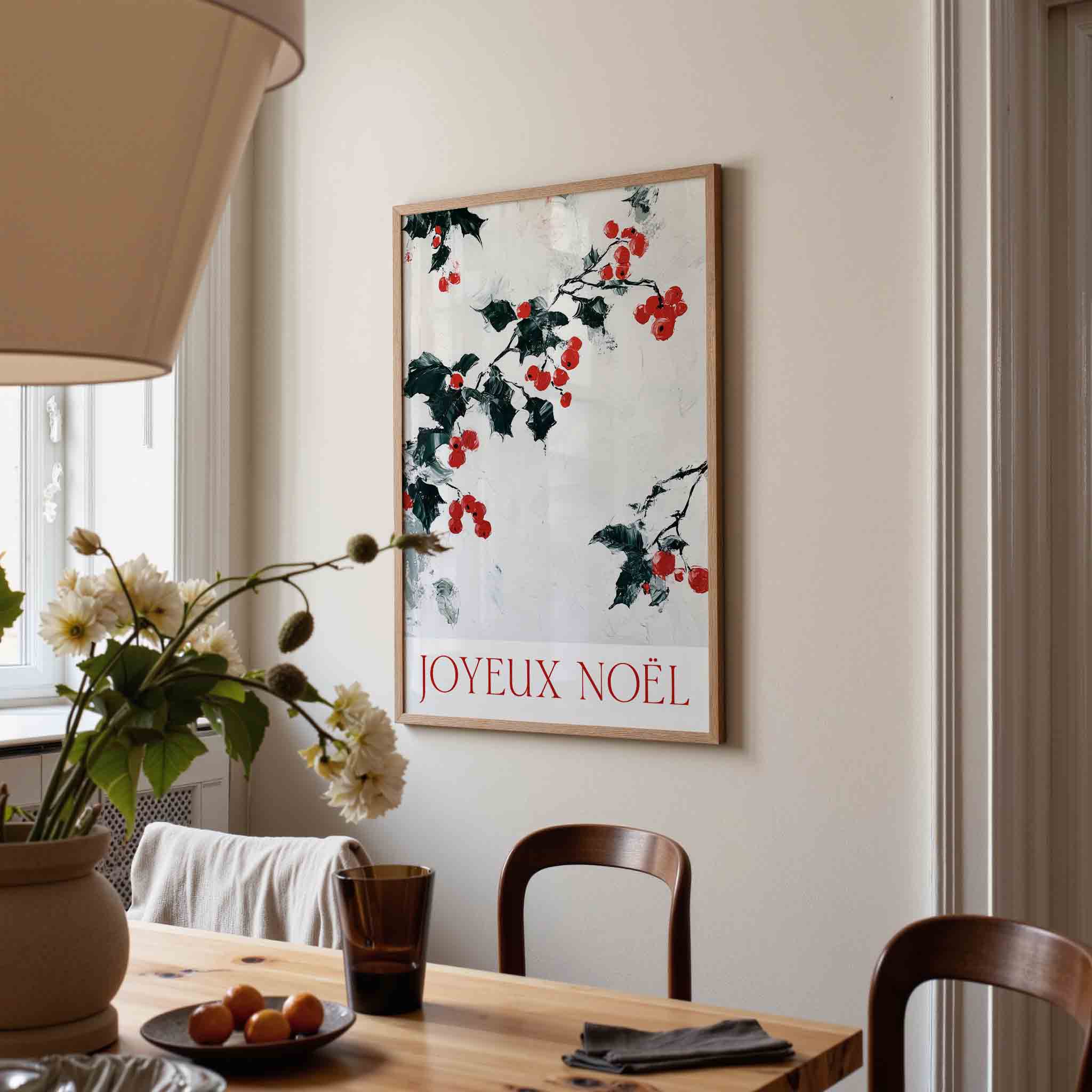 Rode bessen en bladeren Poster