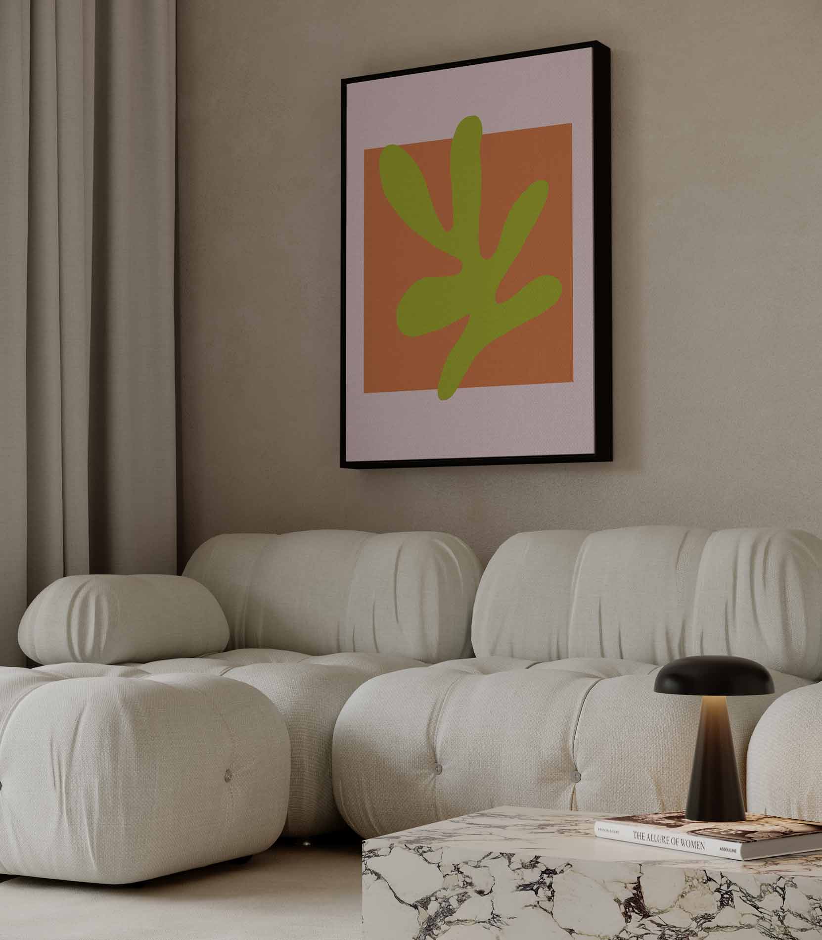 Organische Vormen Kunstwerk-canvas-dibond-plexiglas-wanddecoratie-WallArtistic