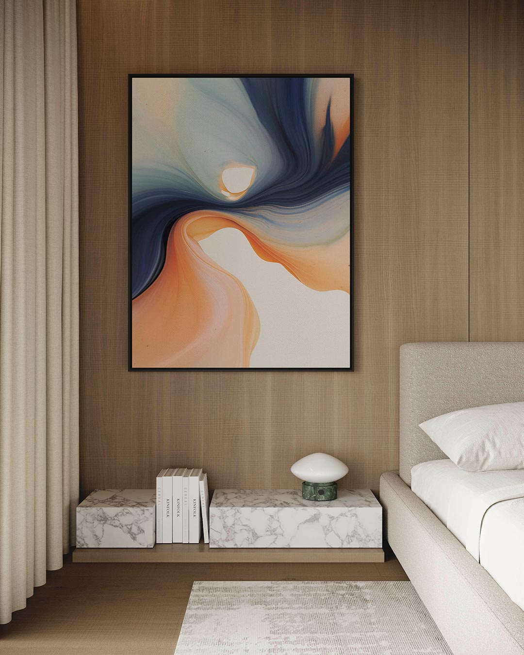 Vloeiende kleuren Kunstwerk