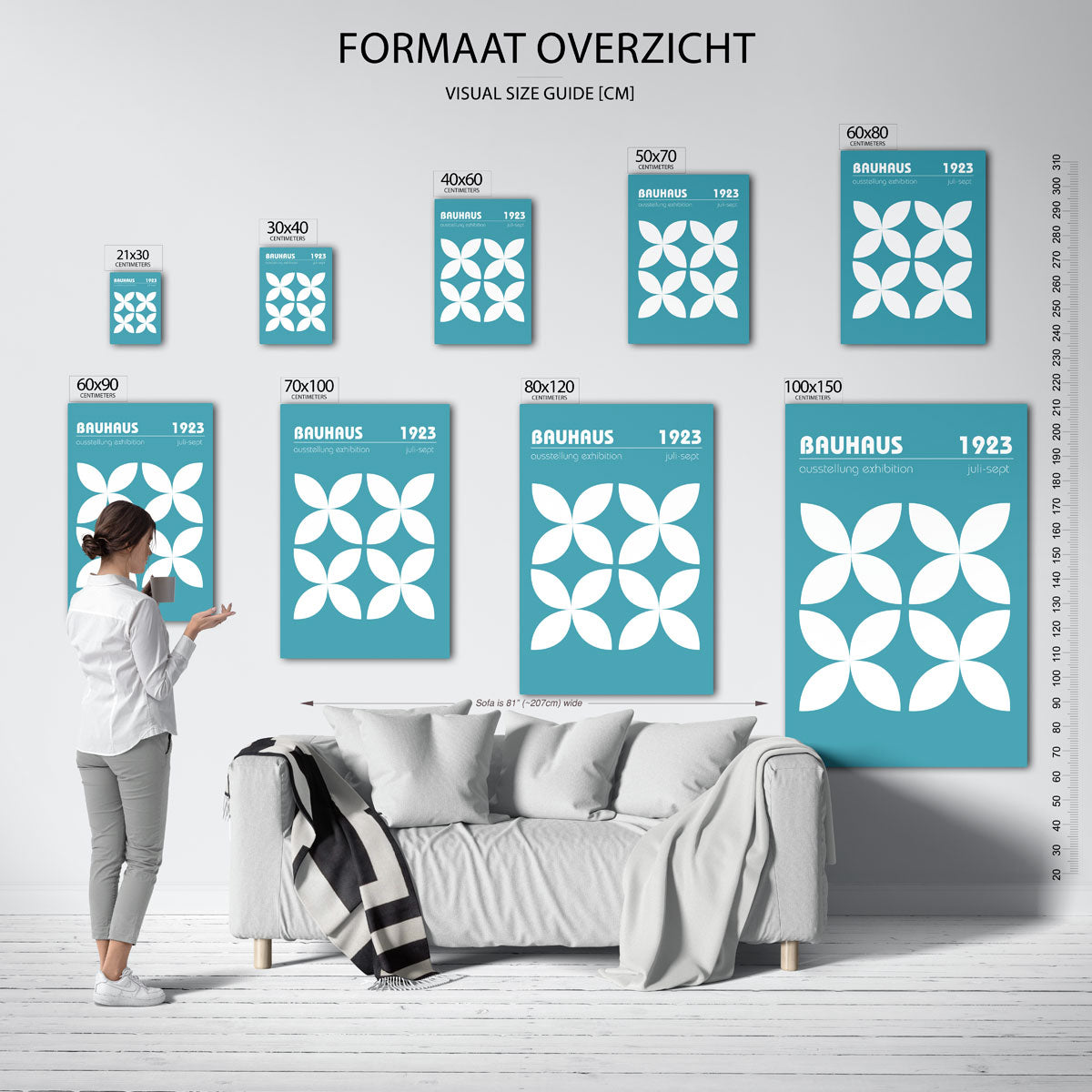 Vormritme en kleur Poster
