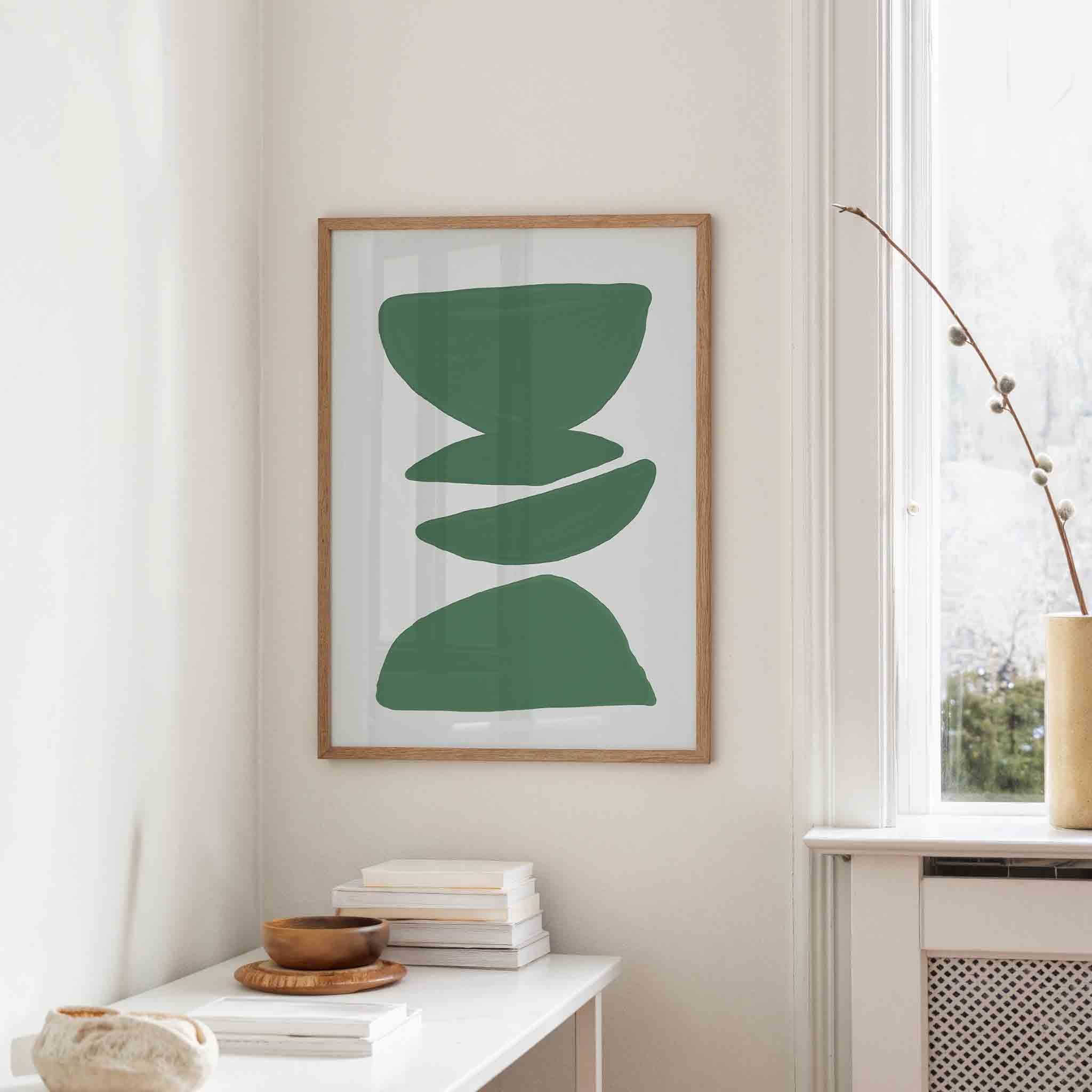 Groene vormen Poster