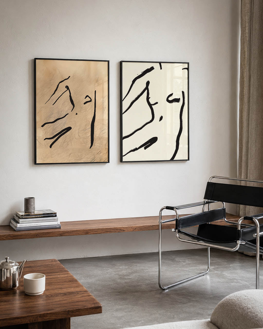 Lijnenspel en vormen Posterset