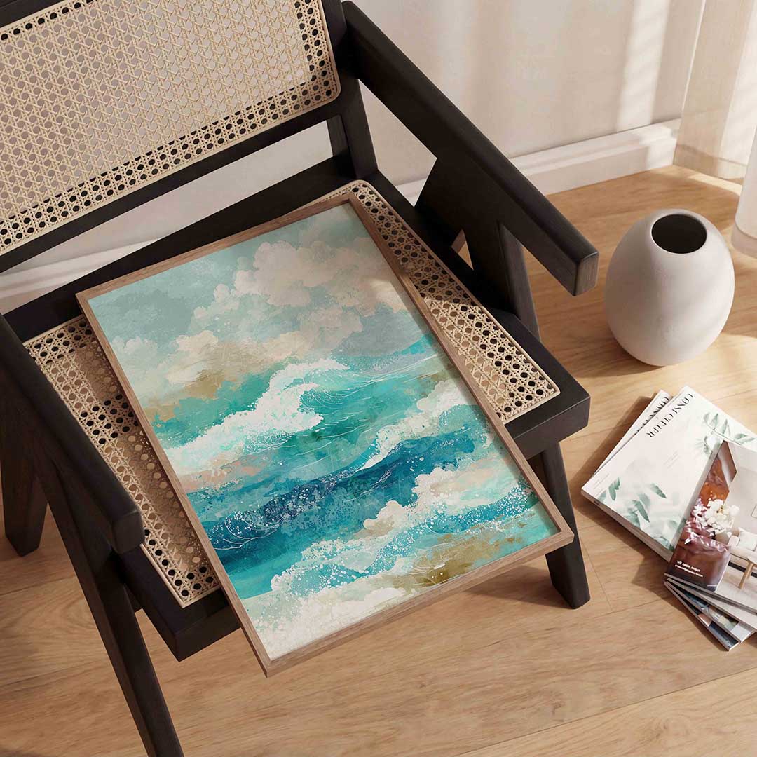 Golven en wolken Poster