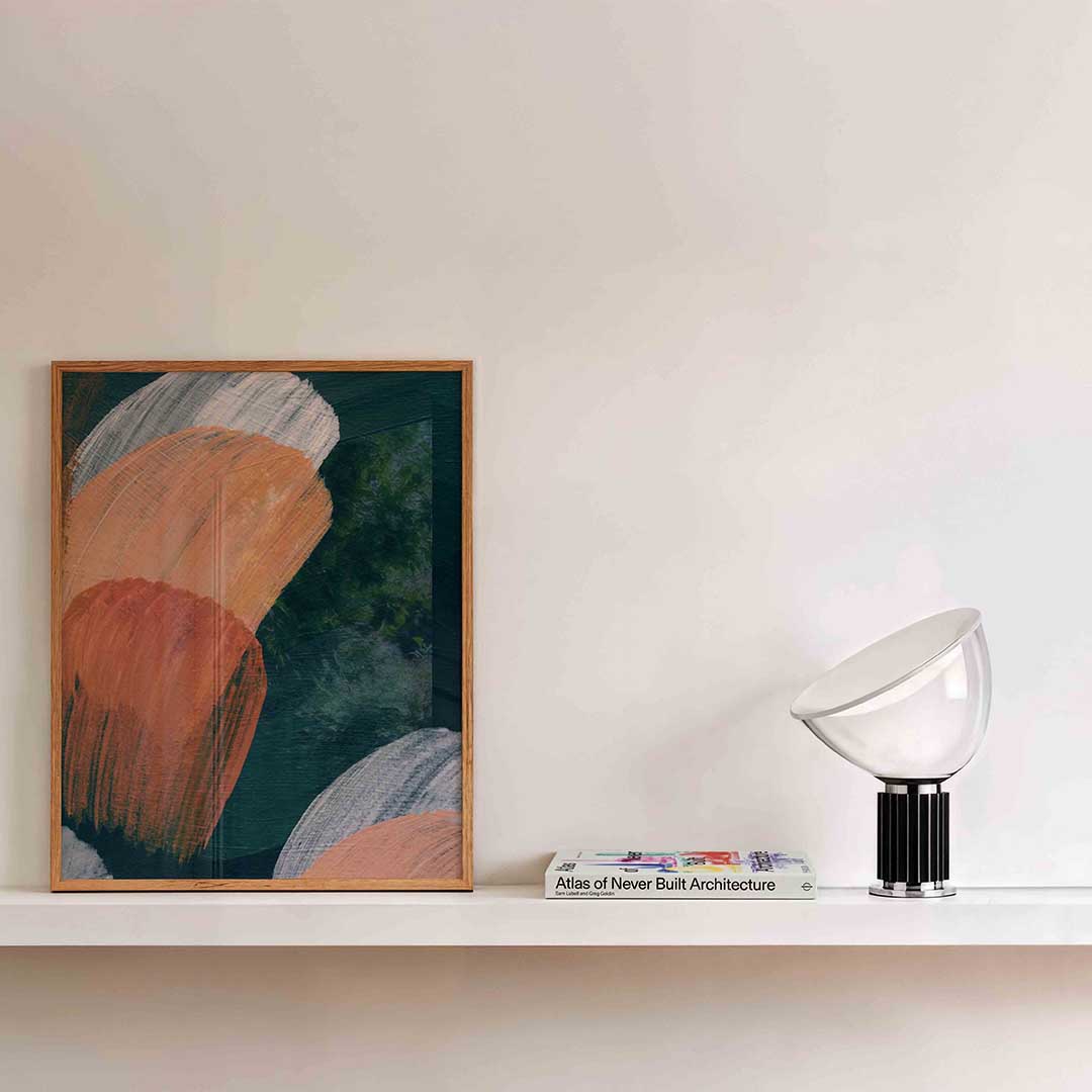 Abstracte penseelstreken Poster
