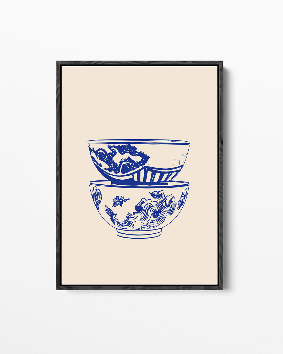 Gestapelde schalen illustratie Kunstwerk