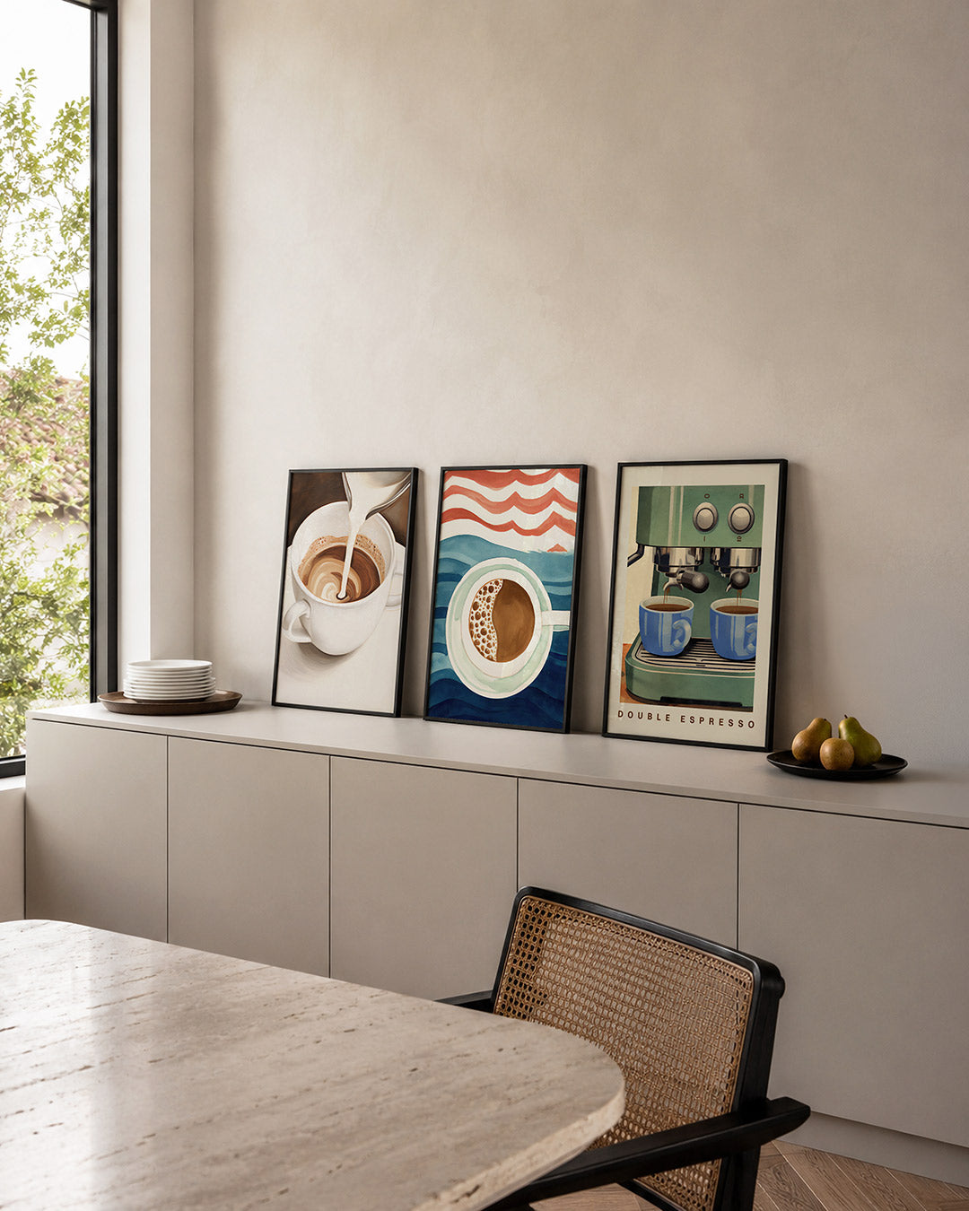 Koffie en melk Posterset