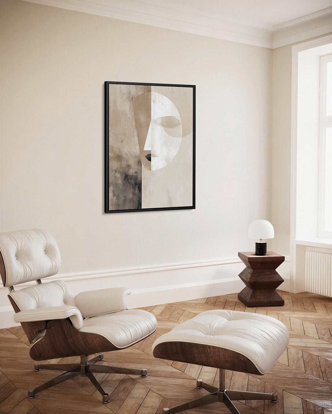 Geometrisch portret Kunstwerk
