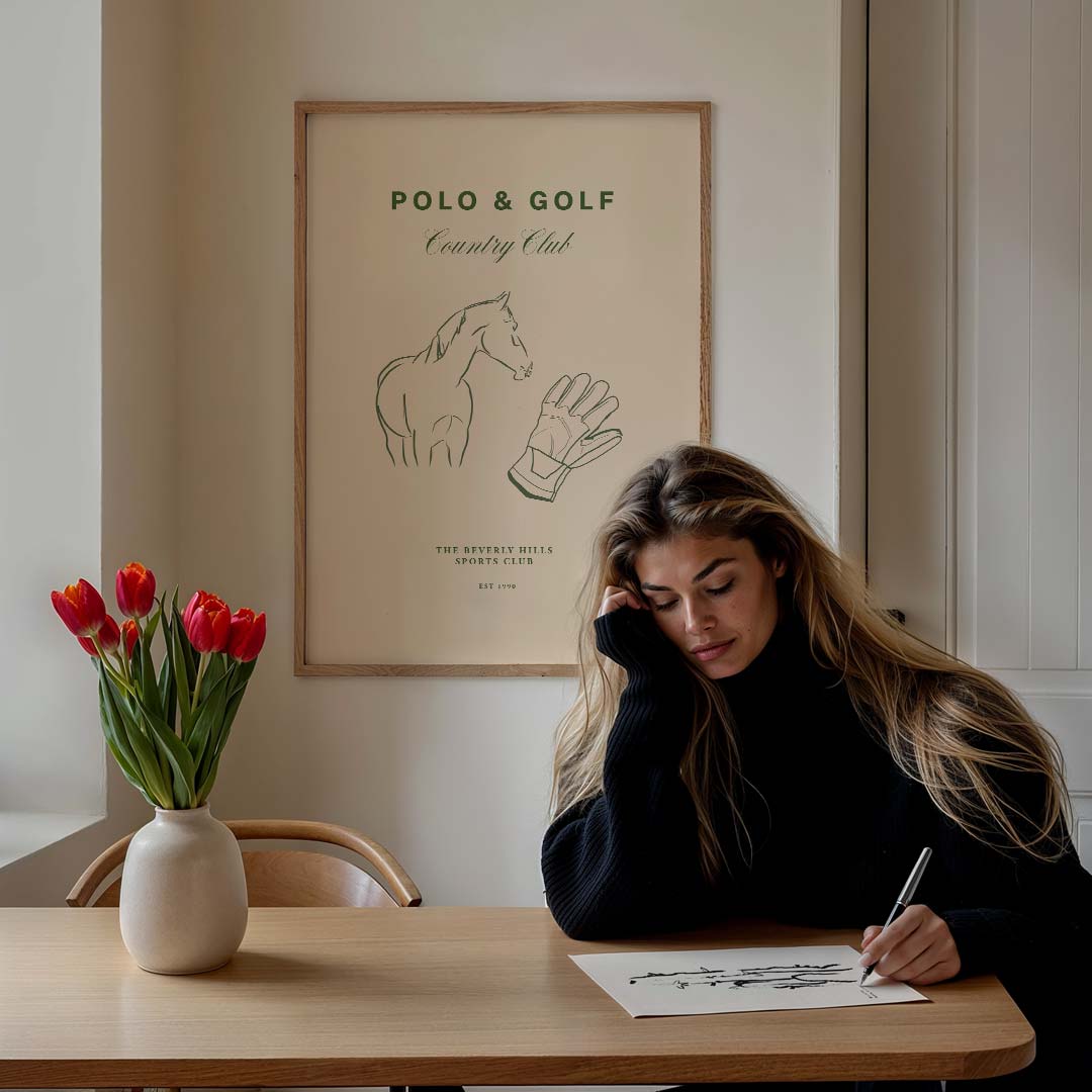 Elegante Polo & Golf Country Club Poster-WallArtistic