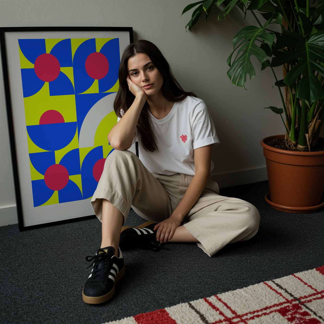 Vrolijke Geometrische Kunstposter-WallArtistic