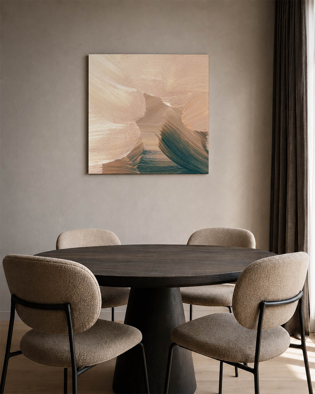 Organische borstelstreken Kunstwerk