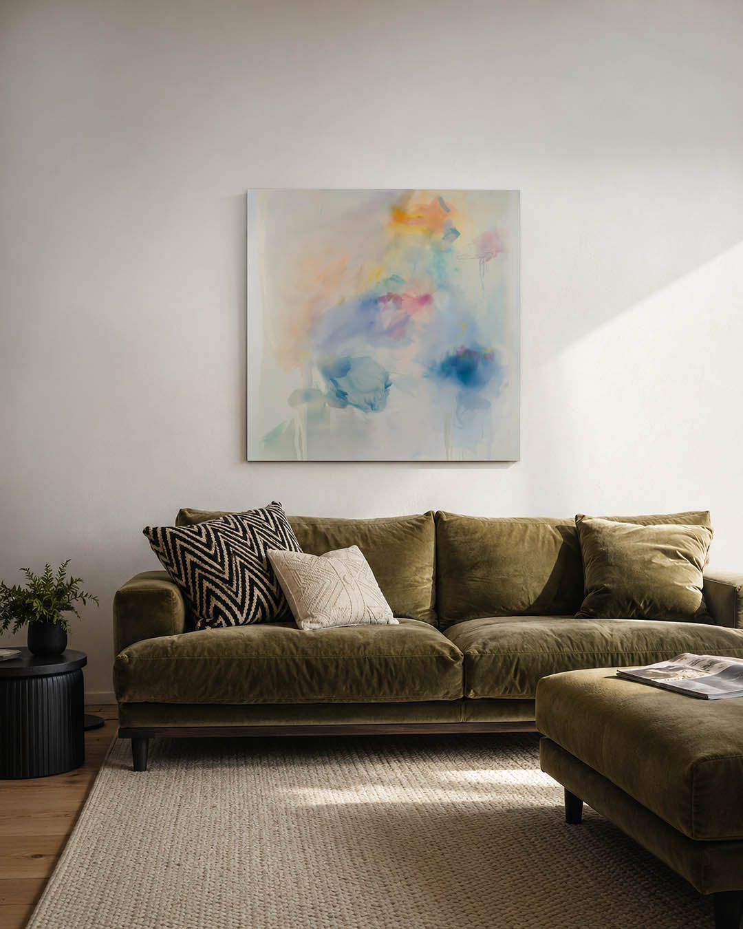 Dromerige kleurencompositie Kunstwerk