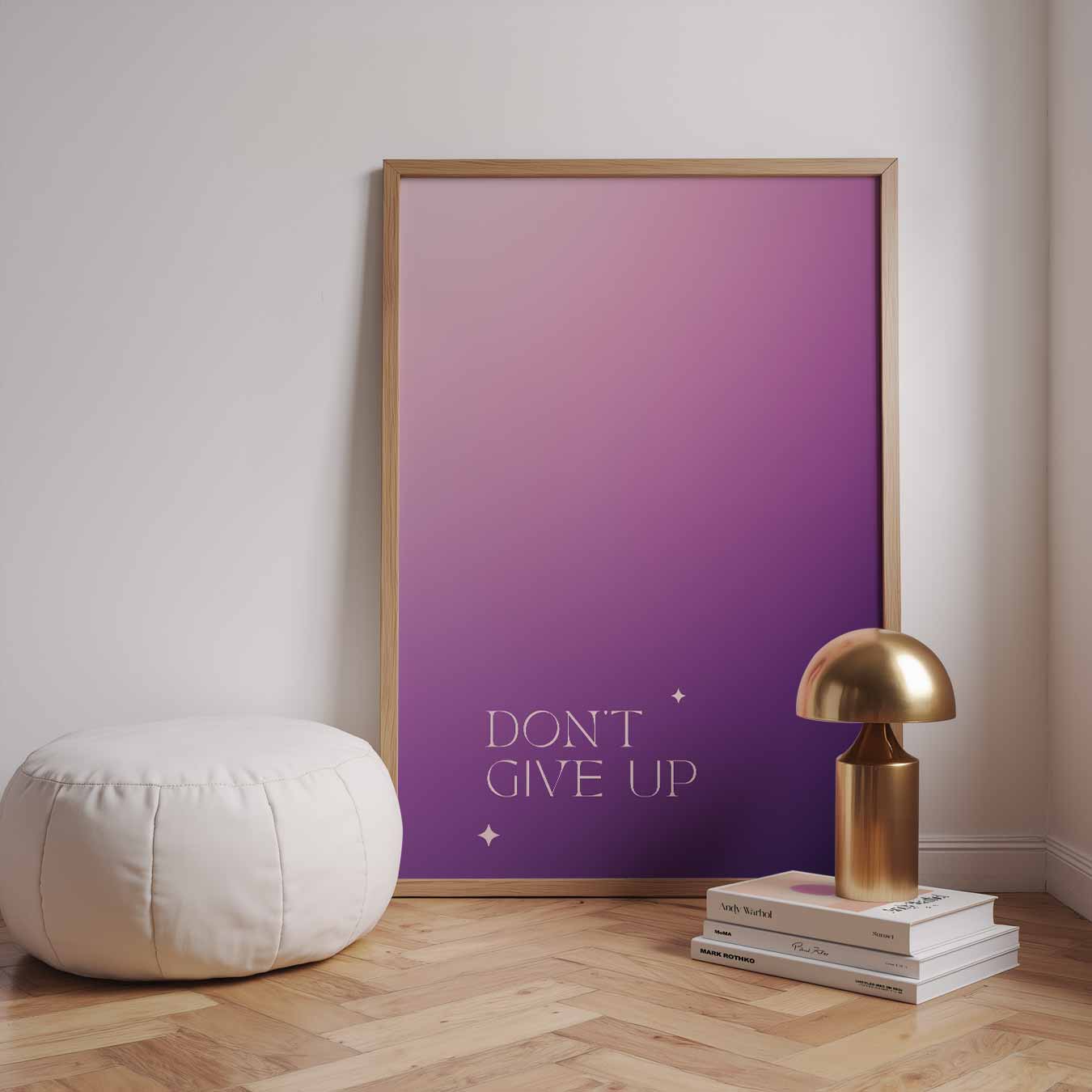 Inspirerende "Don't Give Up"-Poster-WallArtistic