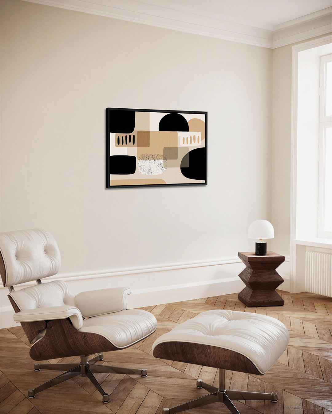 Geometrische vormen compositie Kunstwerk