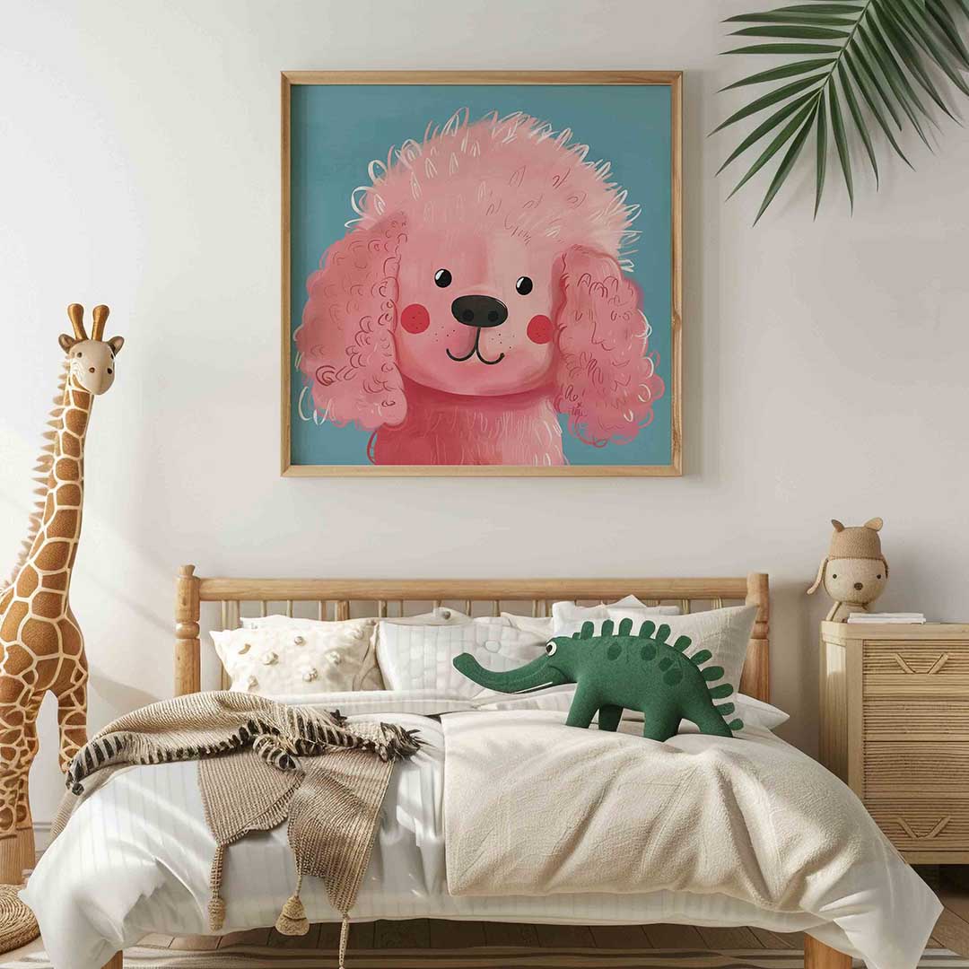 Roze hond Poster