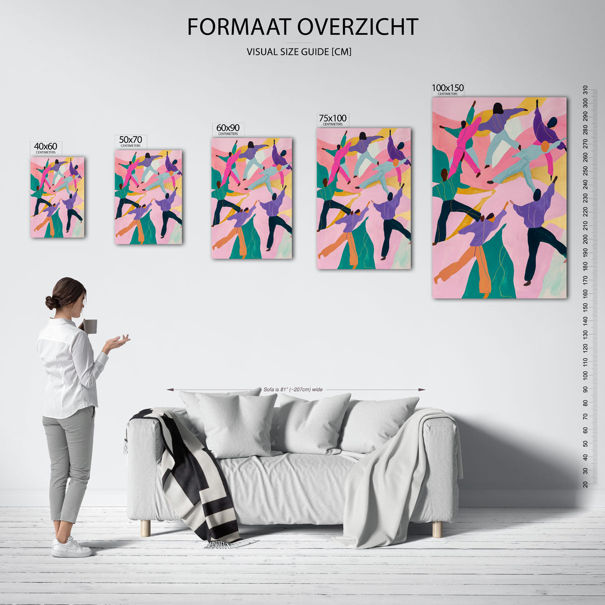 Dansende figuren Kunstwerk
