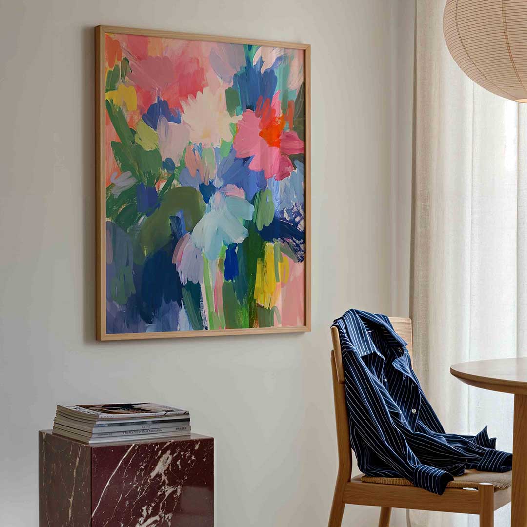 Bloemen in levendige kleuren Poster