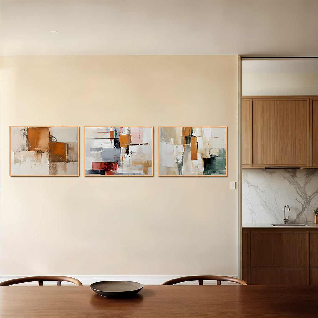 Aardetinten en textuur Posterset