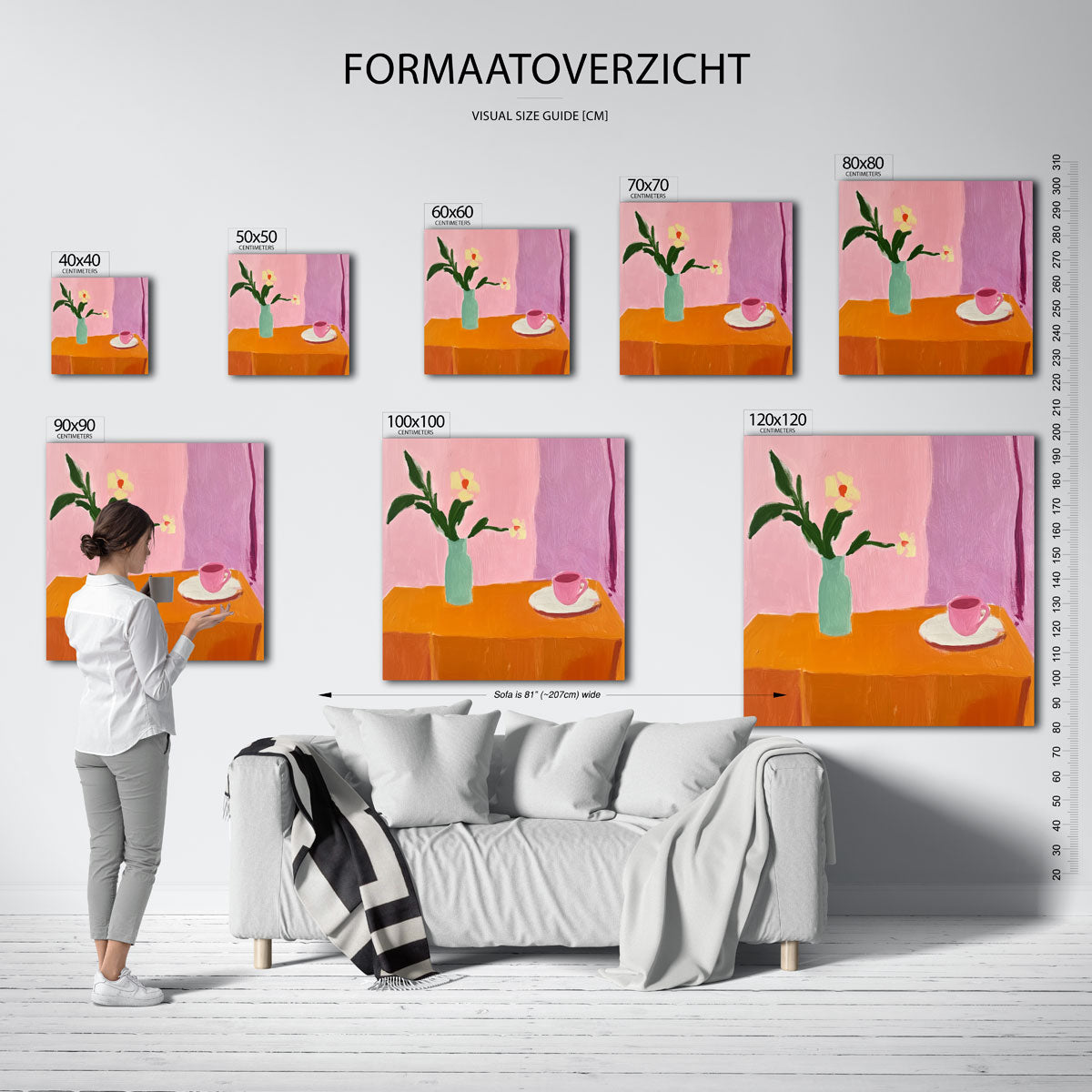 Bloemen en kopje Poster