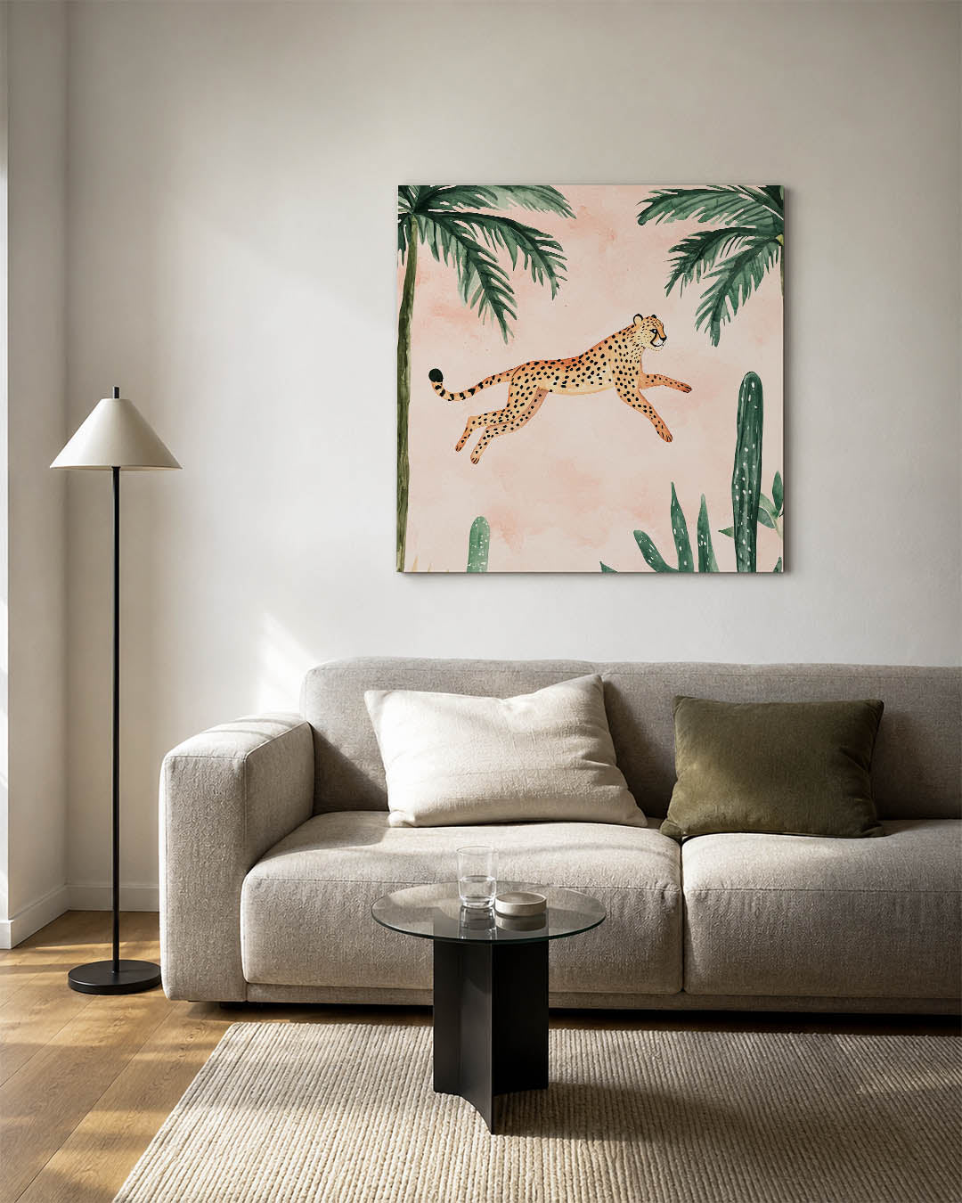 Springende luipaard Kunstwerk