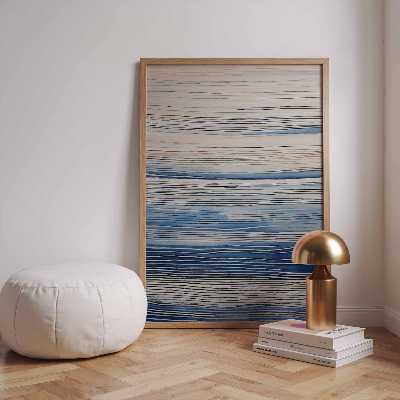Golvende Oceanen Abstracte Poster-WallArtistic