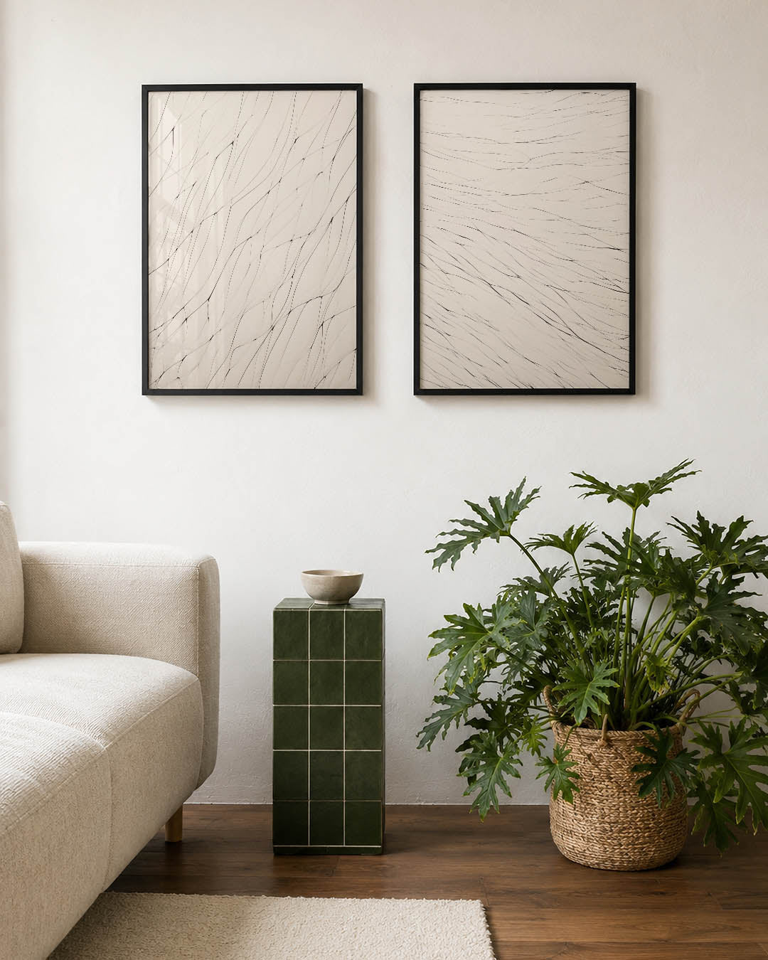 Golvend lijnenspel Posterset