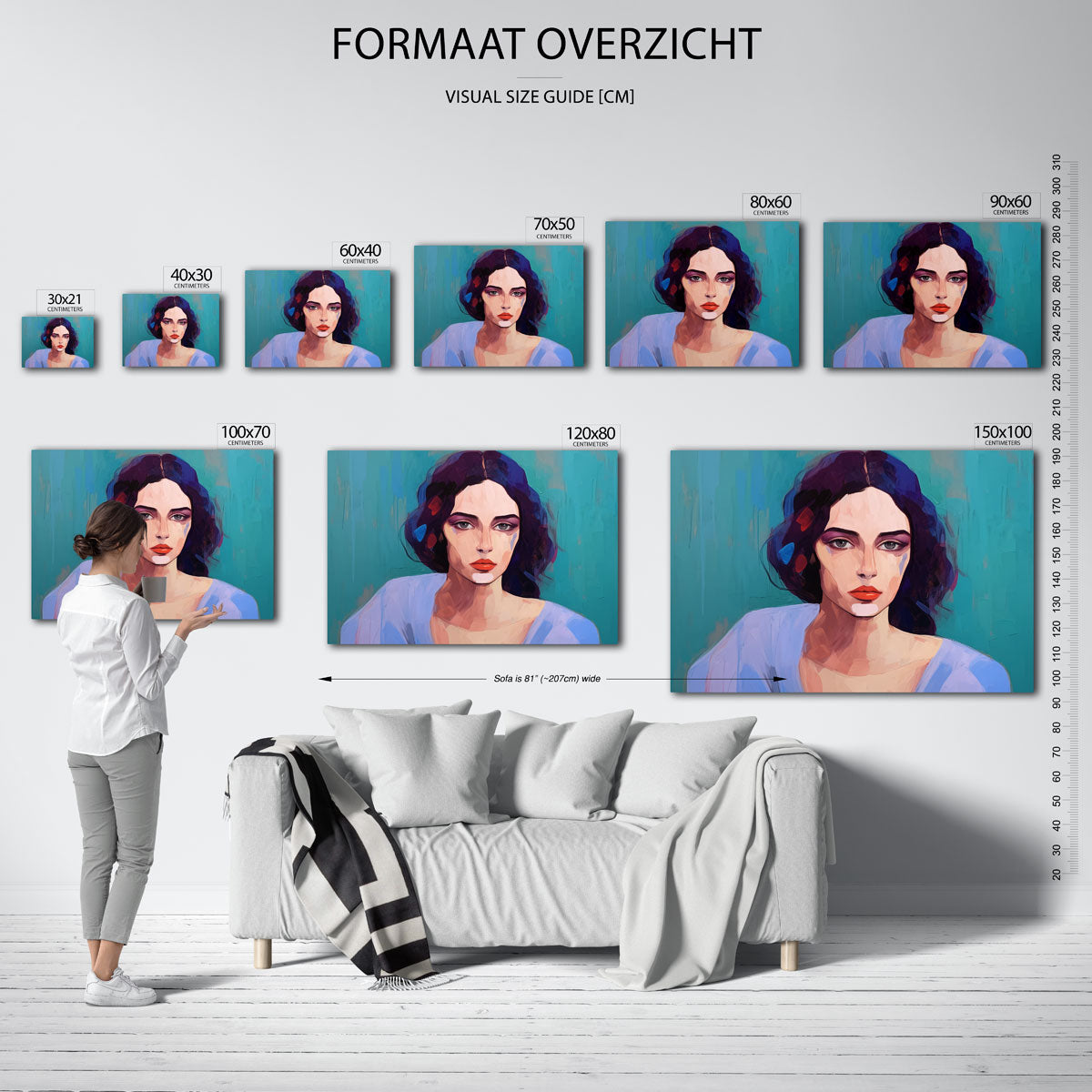 Portret vrouw Poster