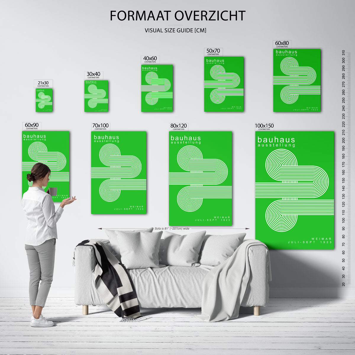 Lijnen en kleurvlakken Poster