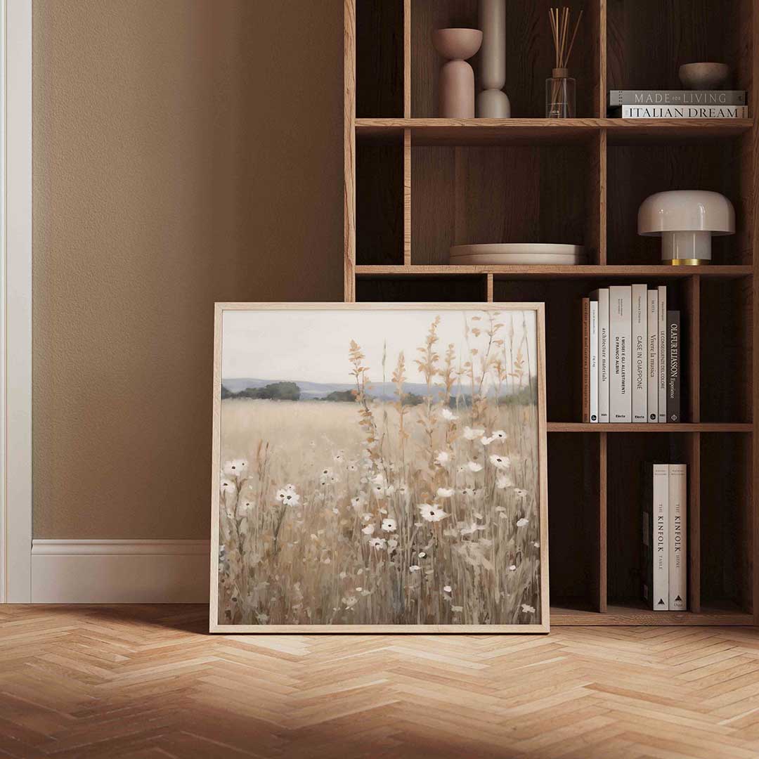 Veld met bloemen Poster