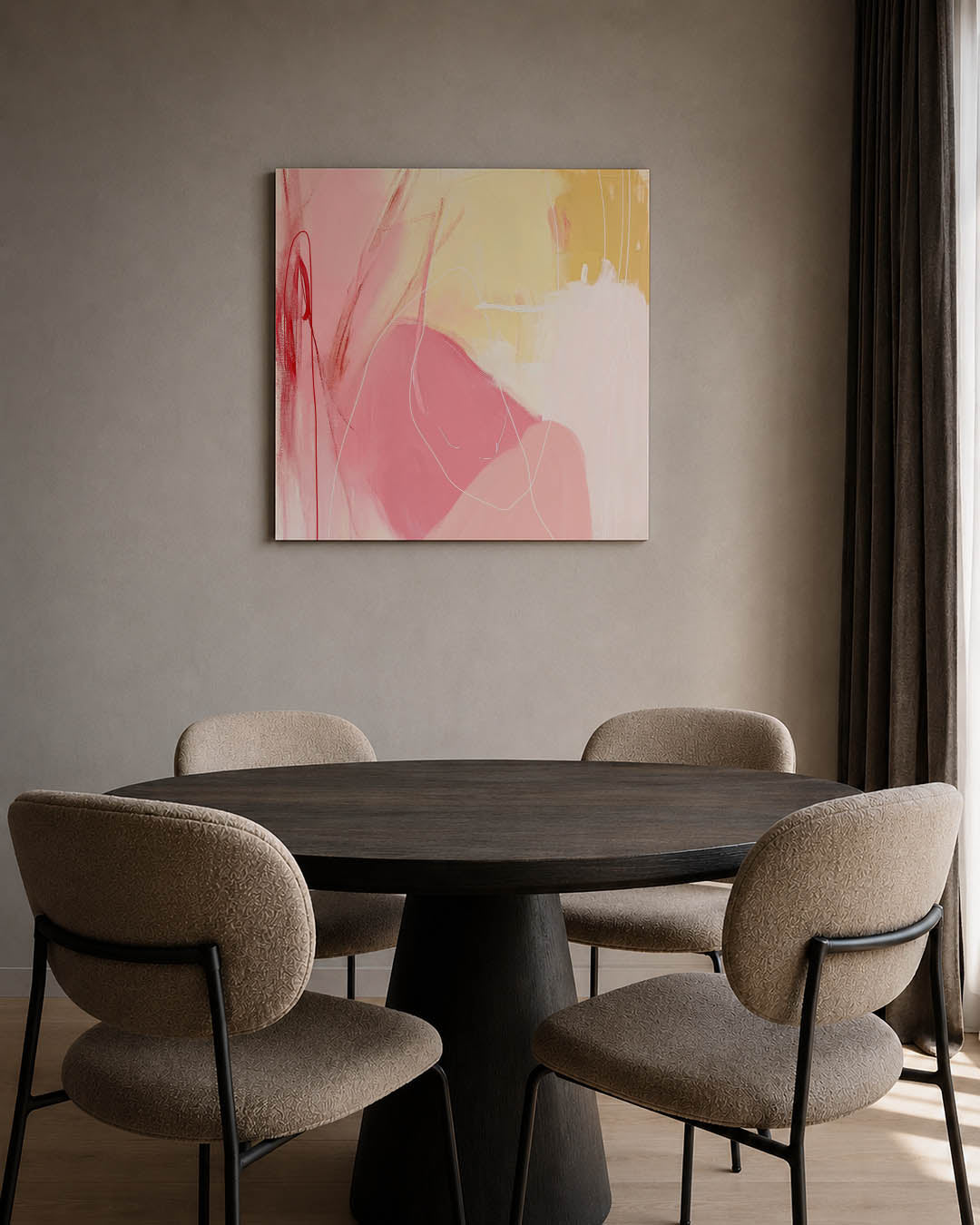 Dynamische kleurencompositie Kunstwerk