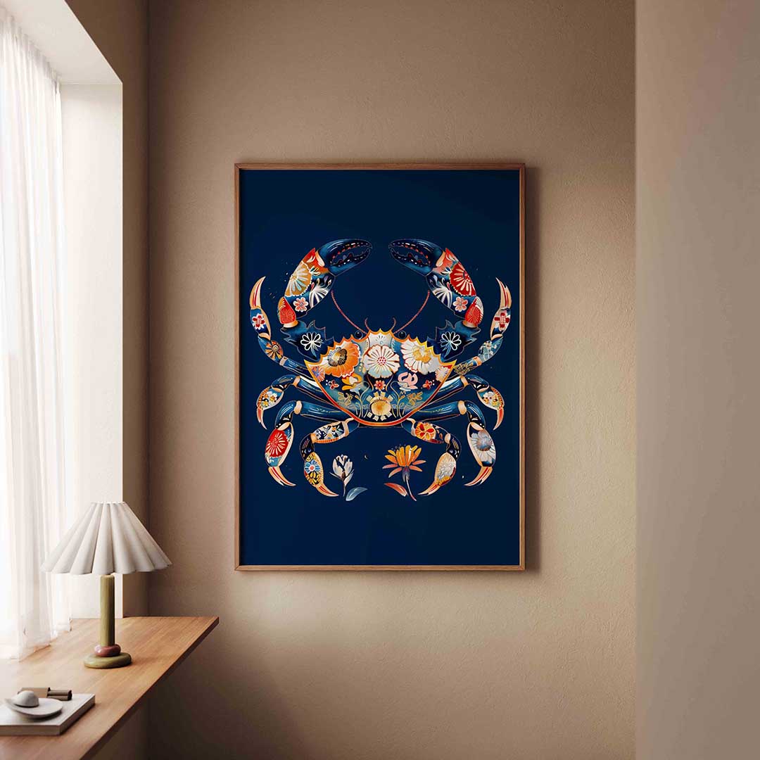 Bloemenkrab Poster
