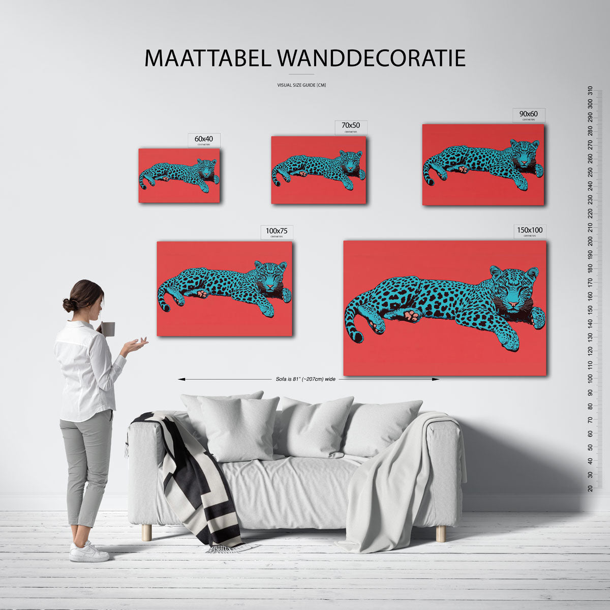 Levendige luipaard Kunstwerk