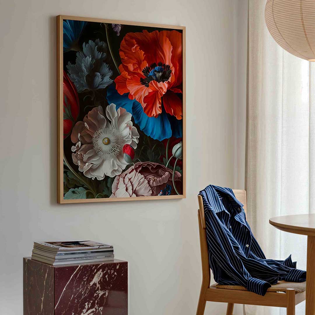 Bloemen in levendige kleuren Poster