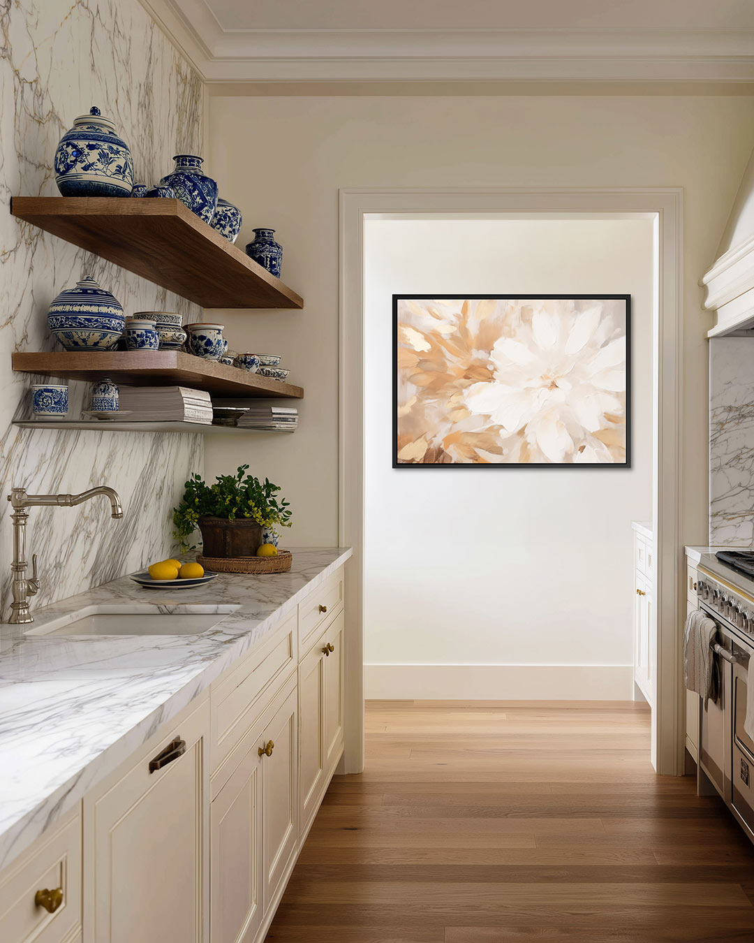 Bloemrijke compositie Kunstwerk