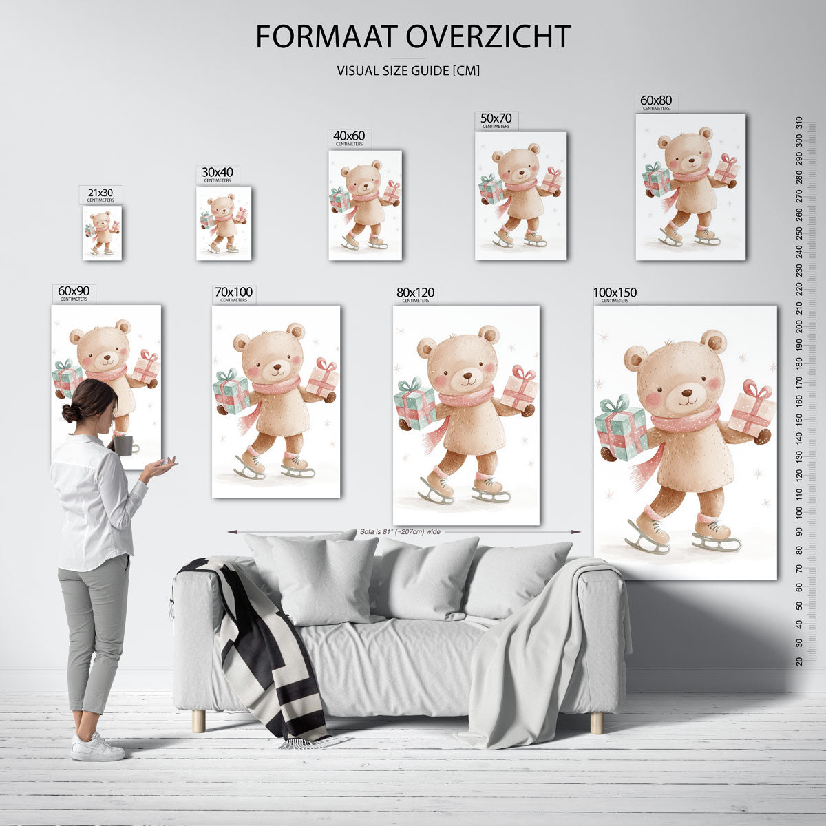 Beer met cadeaus Poster