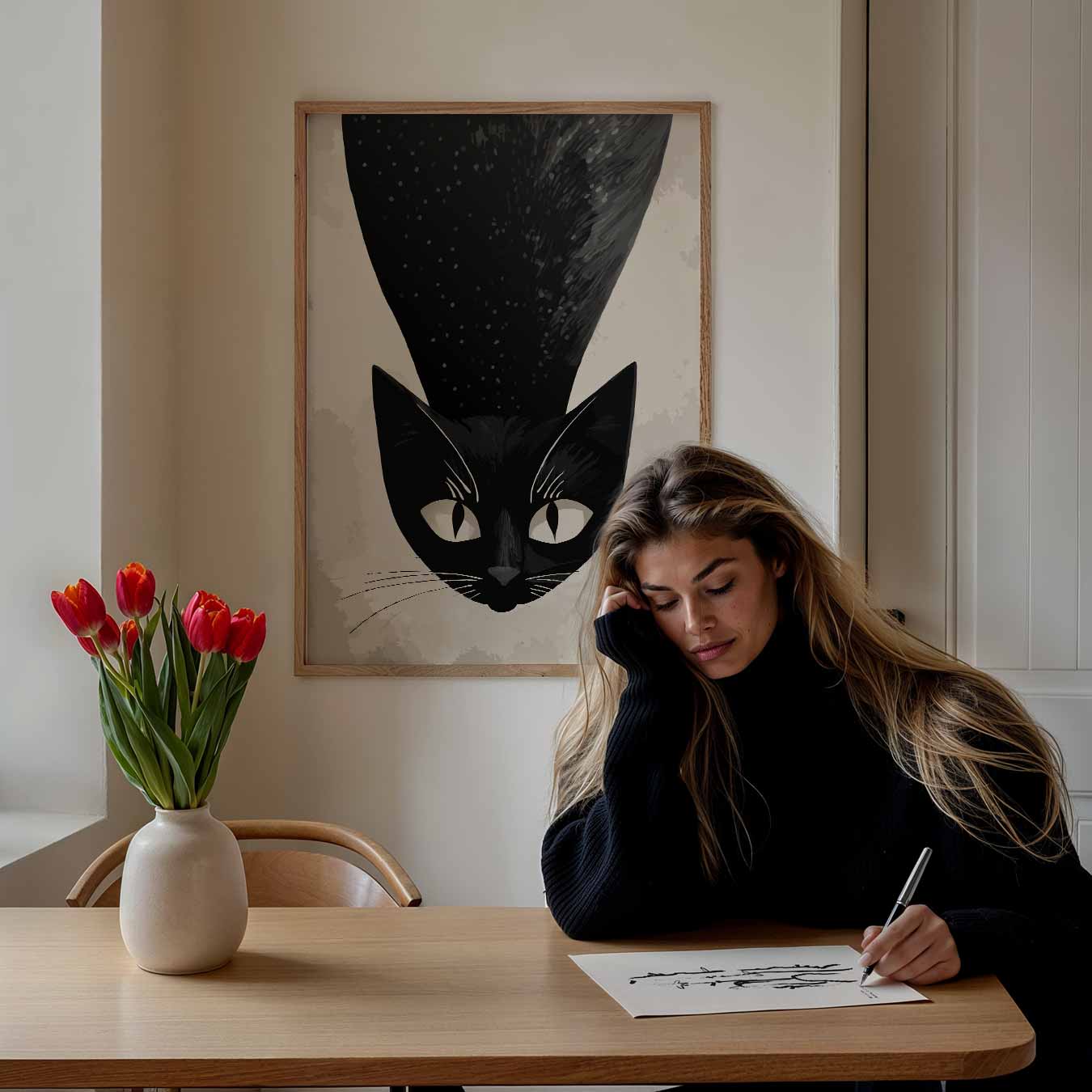 Stijlvolle Kattenposter-WallArtistic