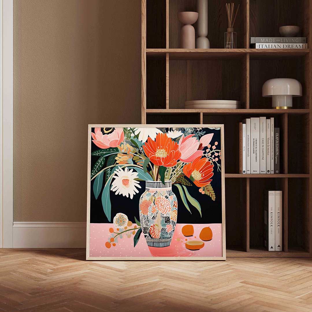 Bloemen in vaas Poster
