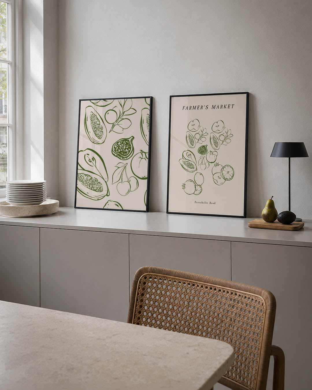Fruitige lijnenspel Posterset