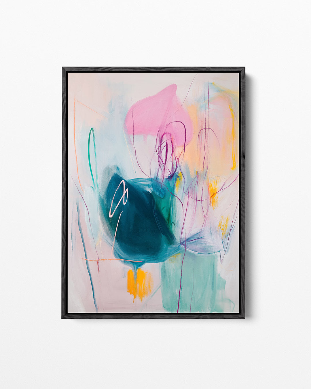 Vloeiende kleurencompositie Kunstwerk
