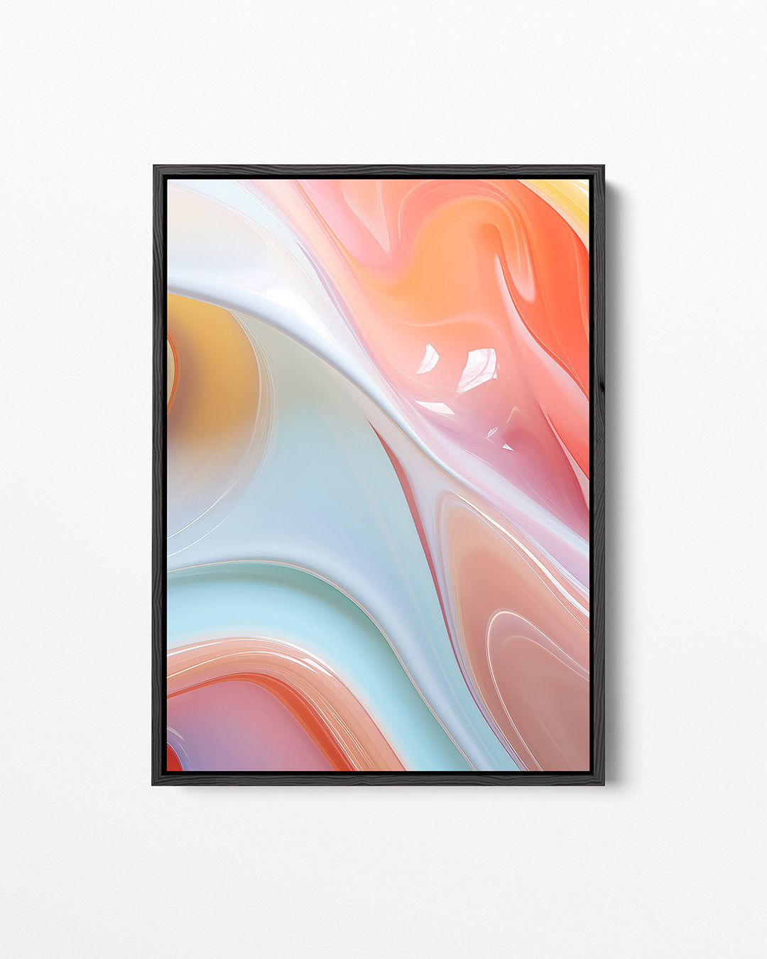 Vloeiende kleurencompositie Kunstwerk