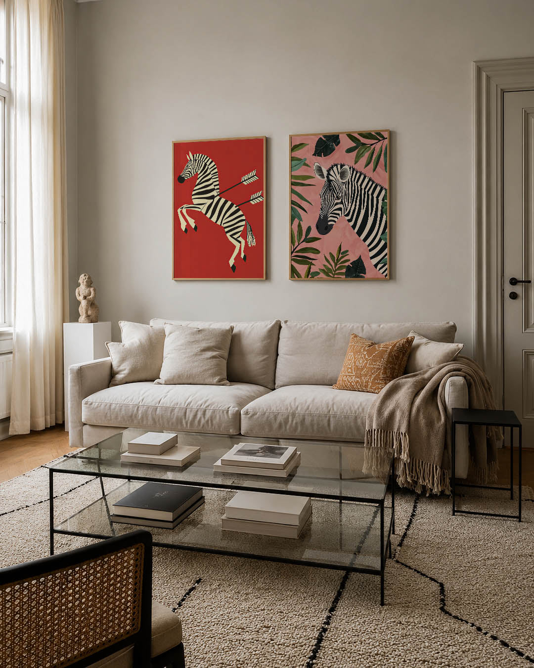 Zebra en pijlen Posterset