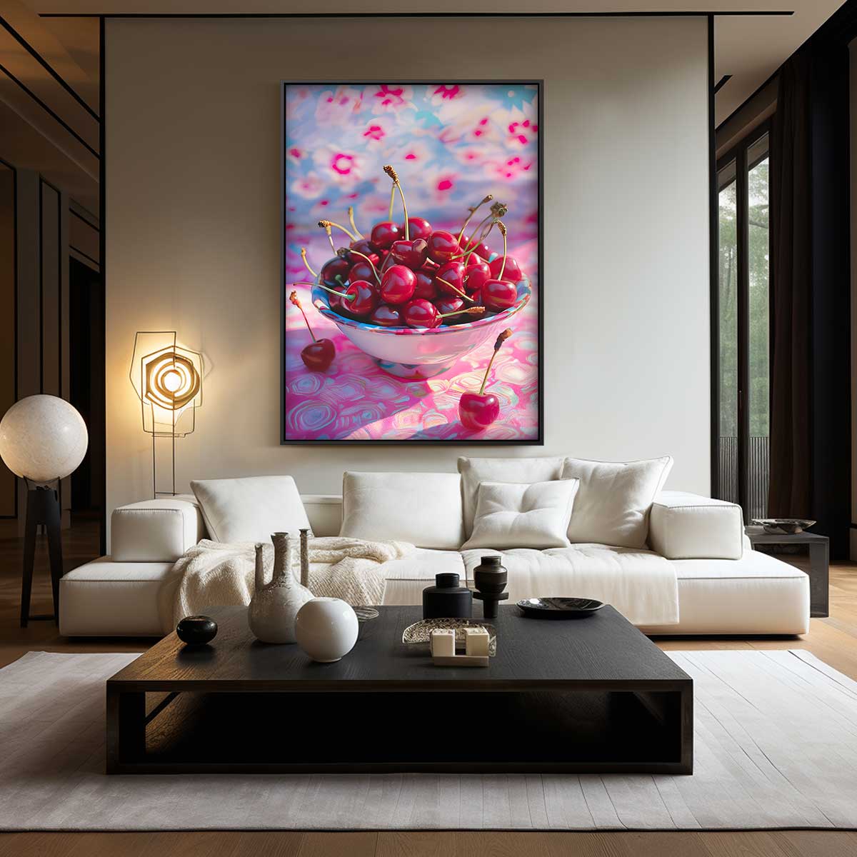 Zomers Kersenfeest Kunstwerk-canvas-dibond-plexiglas-wanddecoratie-WallArtistic