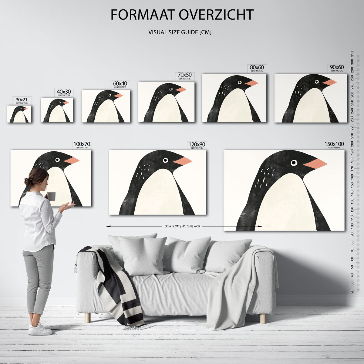 Pinguïn profiel Poster