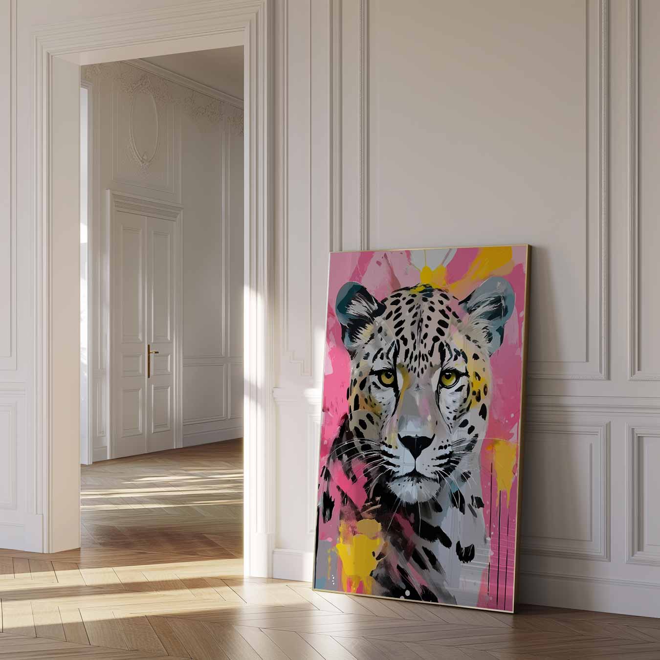 Kleurrijke Luipaardkunst Poster-WallArtistic