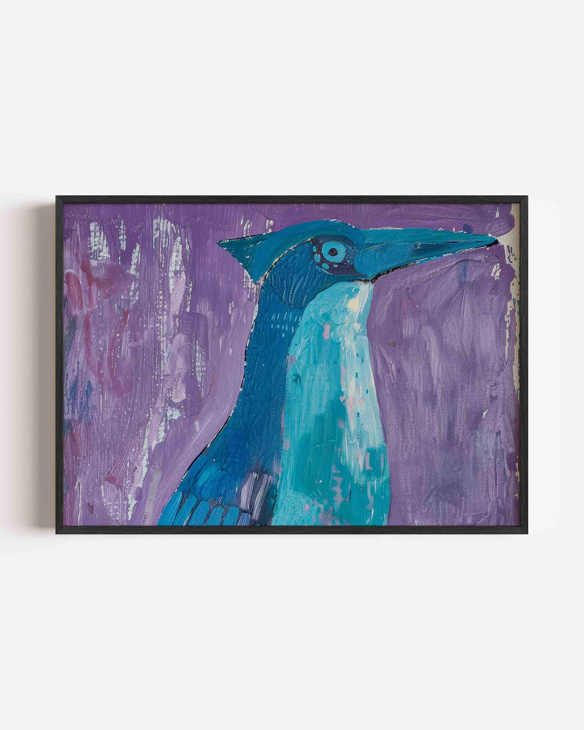 Blauwe vogel Poster