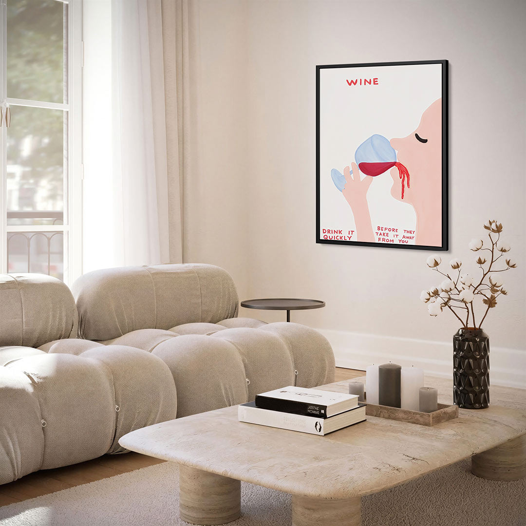 Vrolijke wijn illustratie Kunstwerk