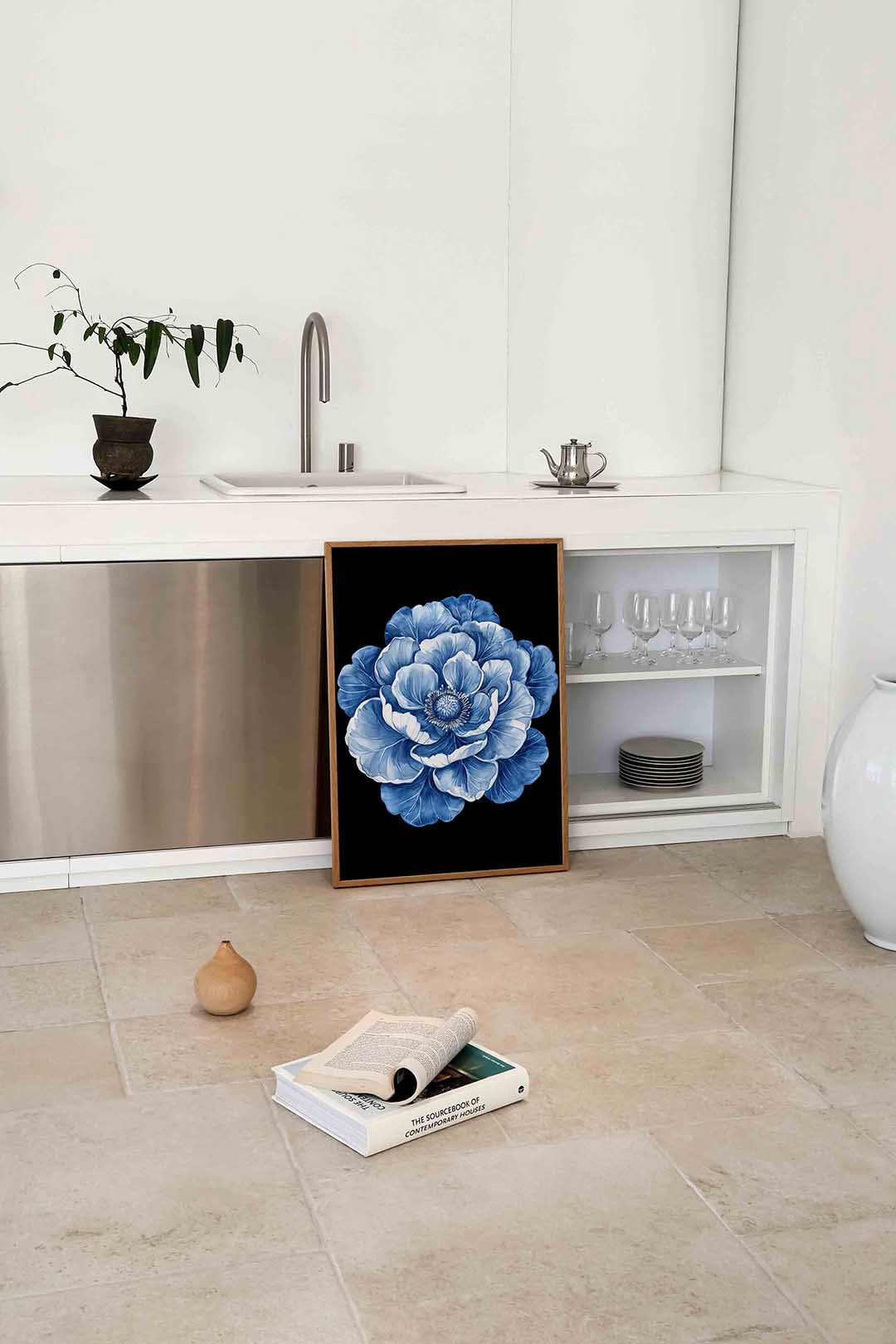 Blauwe bloem Poster