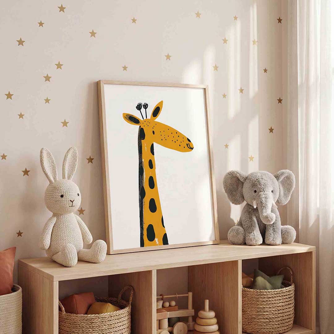 Giraffe illustratie Poster