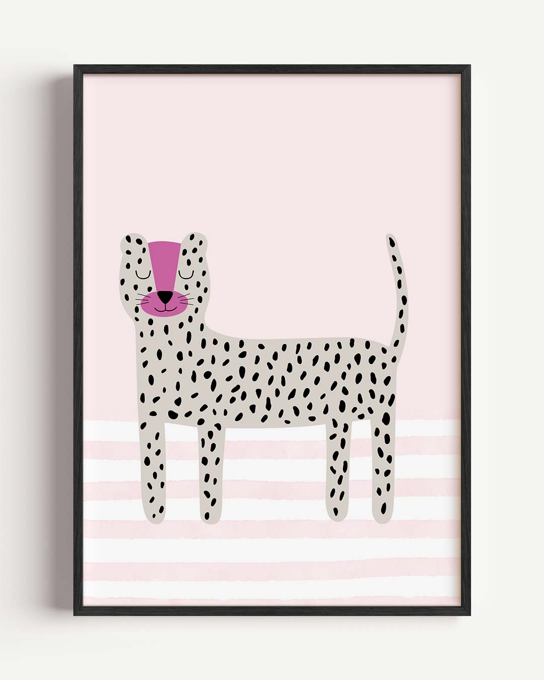 Vrolijke Luipaard Illustratie Poster-WallArtistic